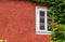 House wall overgrown with ivy, outdoor detail for background