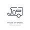 house on wheels outline icon. isolated line vector illustration from tools and utensils collection. editable thin stroke house on