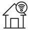 House wifi icon, outline style