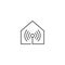 House wifi, smart home icon template