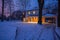 House winter scenery