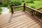 house wooden deck wood outdoor backyard patio in garden