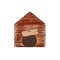 a house for your pet with a sign where you can write a name.  illustration