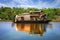 Houseboat in backwaters in India