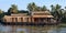 Houseboat floating on backwaters in Kerala state, India