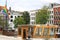 Houseboats and boats in an Amsterdam canal. Boats converted into