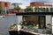 Houseboats and boats in an Amsterdam canal. Boats converted into