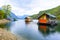 Houseboats of Perucac lake (Serbia)