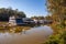 Houseboats for rent moored on Murray River