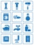 Household accessories flat icons