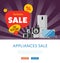 Household appliances discount sale banner