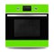 Household appliances - Green Oven. Isolated
