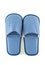 Household blue slippers