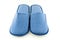 Household blue slippers