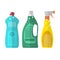 Household chemistry cleaning plastic bottles