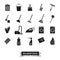 Household Chores Glyph Icon Set