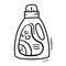 Household cleaning product, linear icon in Doodle style