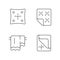 Household cloth linear icons set