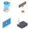 Household Gadgets Isometric Vectors Pack