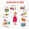 Household interests of woman - infographics funny