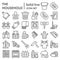 Household line icon set, appliances symbols collection, vector sketches, logo illustrations, home equipment signs linear