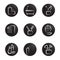 Household object icon set