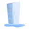 Household refrigerator repair icon, cartoon style