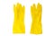 Household rubber gloves isolated