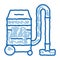 household vacuum cleaner doodle icon hand drawn illustration