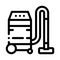 Household vacuum cleaner icon vector outline illustration