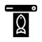 Household vacuum sealer glyph icon vector illustration