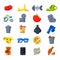 Household waste garbage icons vector.