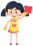 Housekeeper girl cartoon character