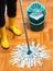 Housekeeper mopping parquet floor