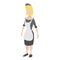 Housekeeper woman cartoon icon