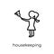 Housekeeping icon. Trendy modern flat linear vector Housekeeping