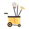 Housekepping cart with tools cleaning
