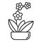 Houseplant orchid icon, outline style