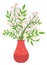 Houseplant in Vases, Flowers with Flourishing