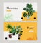 Houseplants Realistic Horizontal Banners