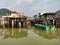 Houses above river at Tai O Island in HongKong