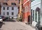 Houses in the aincient town of Elsinore - Helsingor, Denmark.