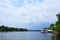 Houses along Amazonas river. Brazilian panorama