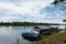 Houses along Amazonas river. Brazilian panorama