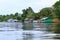 Houses along Amazonas river. Brazilian panorama