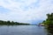 Houses along Amazonas river. Brazilian panorama