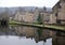 Houses alongside the rochdale canal in hebden bridge