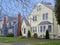 Houses on American suburban street