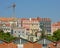 Houses and apartment buildings on the hills of Lisbon