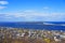 Houses and Atlantic Ocean shore at Sandy Hook